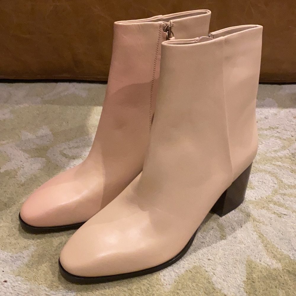 J.Crew Sadie stacked-heel ankle boots in leather BA566